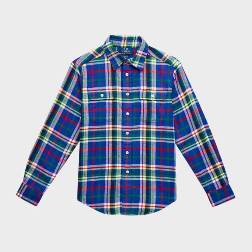 Polo by Ralph Lauren Kids Plaid Button Down Shirt - Blue, Red, Green
